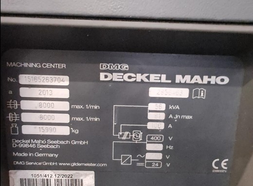 5-ти осевой обрабатывающий центр DMG MORI - DMF 260-7 MACH-ID 9283