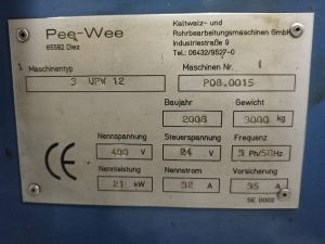 Резьбонакатной станок PEE-WEE 3UPW 21