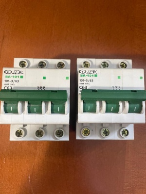 Выключатели ВА 101-3/63А, 400в, 50Гц (ДЭК)