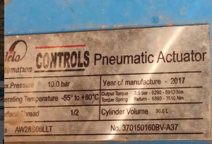 Пневмопривод dnlf1A2, Rotex с шаровым краном ду150