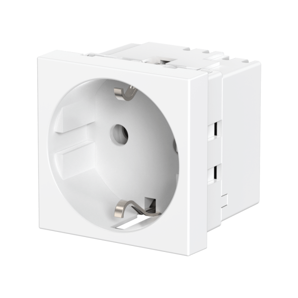 Розетка CADUCEUS ALING HIDE для скрытой проводки, с заземлением, без шторок, 16А, 250В~, с горизонтальным расположением разъёма
