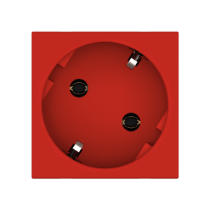 Розетка встраиваемая CADUCEUS ALING HIDE, с заземлением, без шторок, 16А, 250В~, с расположением разъёма 45°