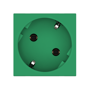 Розетка встраиваемая CADUCEUS ALING HIDE, с заземлением, без шторок, 16А, 250В~, с расположением разъёма 45°