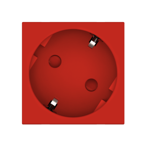 Розетка CADUCEUS ALING HIDE, встраиваемая, с заземлением, со шторками, 16А, 250В~, с расположением разъёма 45°