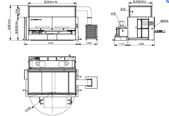 автоматическая покрасочная камера FENG XING FXF300