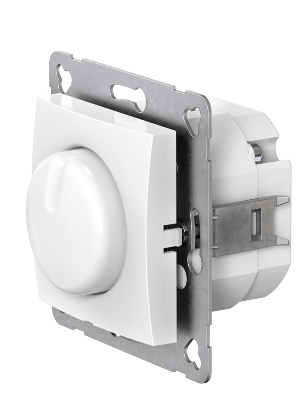 Диммер скрытой установки CADUCEUS ALING PRESTIGE поворотно-нажимной, LED 1-100Вт, универсальный, механизм