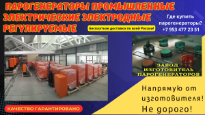 Парогенератор промышленный электрический электродный регулируемый