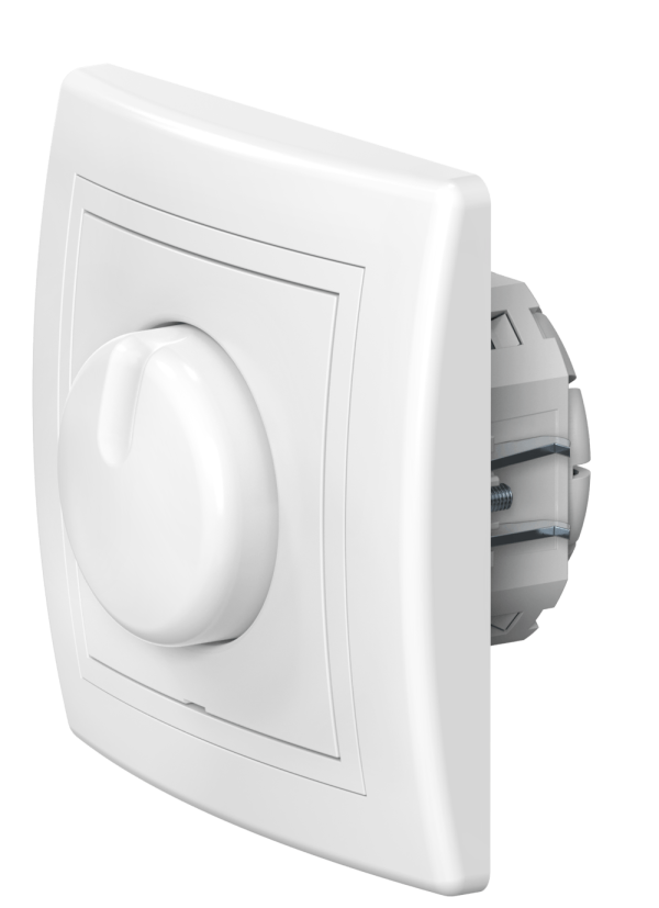 Диммер скрытой установки CADUCEUS ALING PRESTIGE поворотно-нажимной, проходной, 40-400ВА, 230В, 50Гц