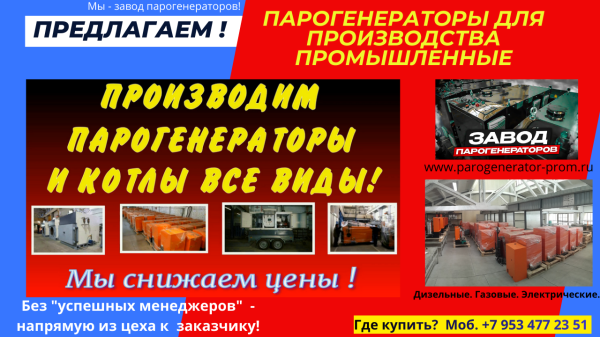 Парогенератор для производства промышленный