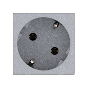 Розетка CADUCEUS ALING HIDE для скрытой проводки, с заземлением, без шторок, 16А, 250В~, с горизонтальным расположением разъёма