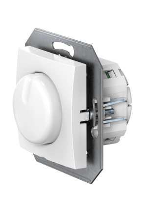 Диммер скрытой установки CADUCEUS ALING PRESTIGE поворотно-нажимной, проходной, 40-400ВА, 230В, 50Гц, механизм