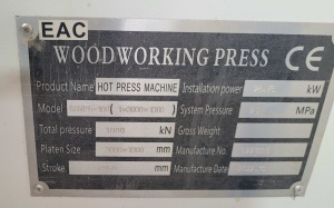 Горячий гидравлический пресс ITALMAC GHVP 3000х1300