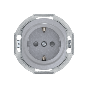 Механизм розетки скрытой установки CADUCEUS ALING EON с заземлением, со шторками, с керамическим основанием, 16А, 250В~