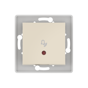 Выключатель скрытой установки CADUCEUS ALING PRESTIGE кнопочный, звонок, с индикацией, 10А, 250В~, механизм