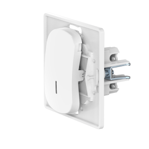 Выключатель скрытой установки одноклавишный CADUCEUS ALING EON, с узкой клавишей, с индикацией, 16АХ, 250В~, механизм