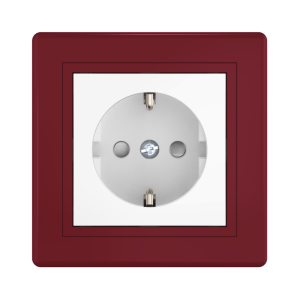 Розетка скрытой установки CADUCEUS ALING PRESTIGE, с заземлением, со шторками, с керамическим основанием, 16А, 250В~