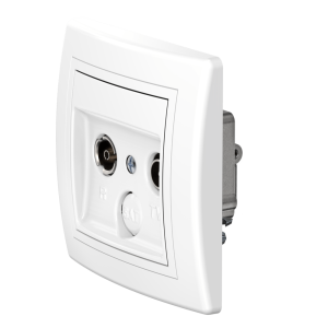 Розетка скрытой установки CADUCEUS ALING PRESTIGE антенная TV/FM, оконечная