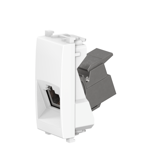 Розетка CADUCEUS ALING EXPERIENCE телефонная, с модулем Keystone RJ12 6P6C cat.3, модульная, для скрытой проводки, механизм