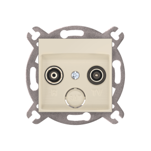 Розетка скрытой установки CADUCEUS ALING PRESTIGE антенная TV/FM, проходная, механизм