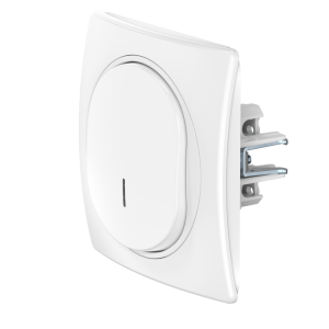 Выключатель скрытой установки одноклавишный CADUCEUS ALING EON с индикацией, 10АХ, 250В~