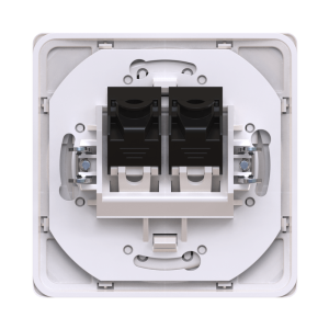 Розетка скрытой установки двойная компьютерная CADUCEUS ALING EON с модулями Keystone RJ45 8P8C, cat.6, UTP