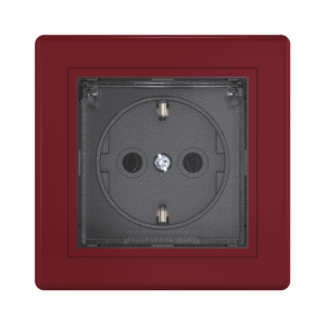 Розетка скрытой установки CADUCEUS ALING PRESTIGE, с заземлением, без шторок, с крышкой, с керамическим основанием, 16А, 250В~