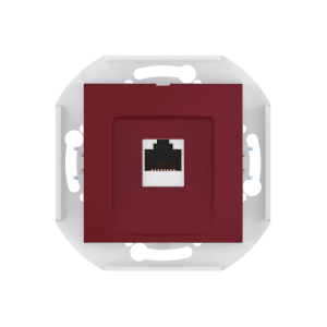 Розетка скрытой установки CADUCEUS ALING PRESTIGE компьютерная с модулем Keystone RJ45 8P8C, cat.6, FTP, механизм