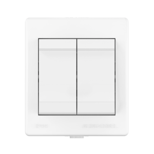 Выключатель двухклавишный CADUCEUS ALING POWER для открытой проводки, 10АХ, 250В~
