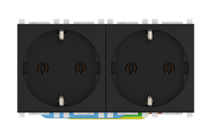 Розетка CADUCEUS ALING EXPERIENCE электрическая, двухместная, модульная, для скрытой проводки, механизм, 16А, 250 В~