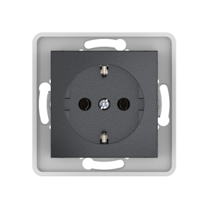 Механизм встраиваемой розетки CADUCEUS ALING PRESTIGE с пластиковым основанием, с заземлением, без шторок, 16А, 250В~