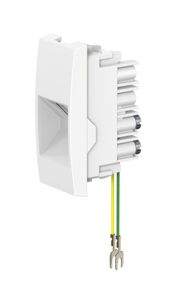 Встраиваемая модульная телефонная розетка CADUCEUS ALING MODE RJ12 6P2C, механизм