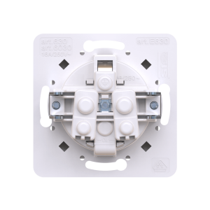 Механизм розетки скрытой установки CADUCEUS ALING PRESTIGE с заземлением, без шторок, с крышкой с пластиковым основанием, 16А, 250В~