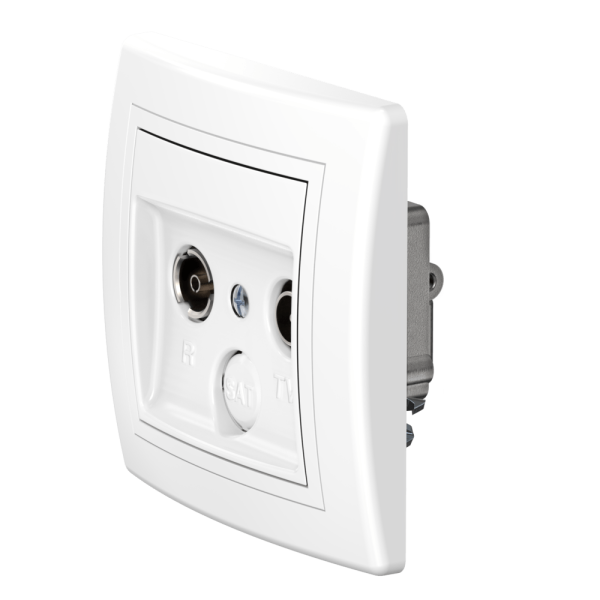 Розетка скрытой установки CADUCEUS ALING PRESTIGE антенная TV/FM, проходная