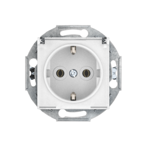 Розетка скрытой установки CADUCEUS ALING PRESTIGE, с заземлением, без шторок, с крышкой, с керамическим основанием, 16А, 250В~, механизм