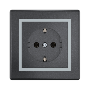 Розетка скрытой установки CADUCEUS ALING PRESTIGE, с заземлением без шторок, с керамическим основанием, 16А, 250В~