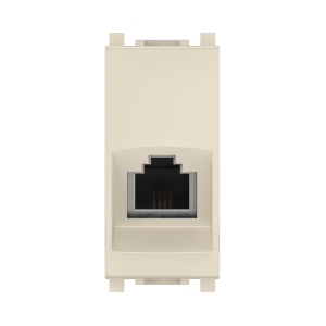 Розетка CADUCEUS ALING EXPERIENCE телефонная, с модулем Keystone RJ12 6P4C cat.3, модульная, для скрытой проводки, механизм
