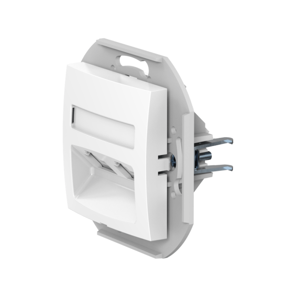 Розетка скрытой установки CADUCEUS ALING PRESTIGE с модулями Keystone 2хRJ12 6P4C, двойная телефонная, механизм