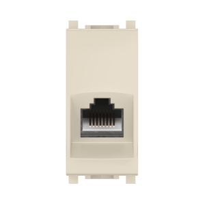 Розетка CADUCEUS ALING EXPERIENCE компьютерная, с модулем Keystone RJ45 8P8C cat.6A, FTP, модульная, экранированная