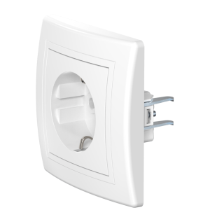 Розетка CADUCEUS ALING PRESTIGE скрытой установки с пластиковым основанием, с заземлением без шторок, 16А, 250В~