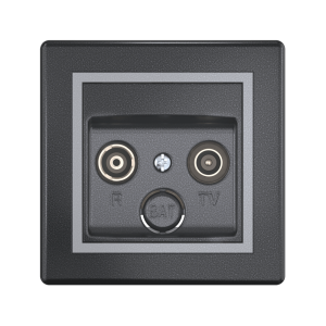 Розетка скрытой установки CADUCEUS ALING PRESTIGE антенная TV/FM, проходная