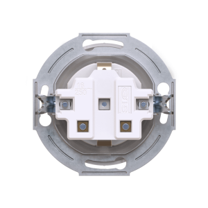 Механизм розетки скрытой установки CADUCEUS ALING EON с заземлением, со шторками, с керамическим основанием, 16А, 250В~