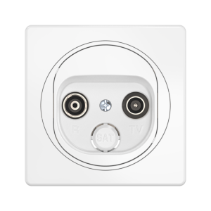 Встраиваемая оконечная антенная розетка TV/FM CADUCEUS ALING EON