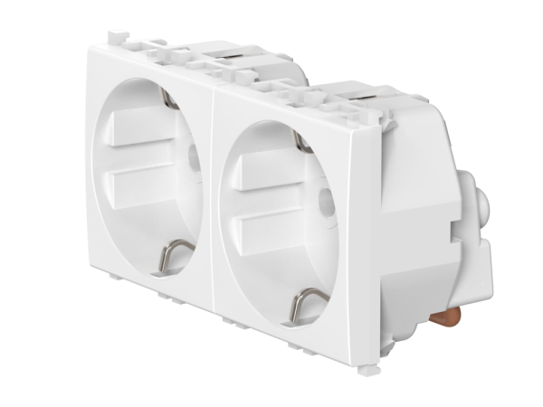 Розетка CADUCEUS ALING EXPERIENCE электрическая, двухместная, модульная, для скрытой проводки, механизм, 16А, 250 В~