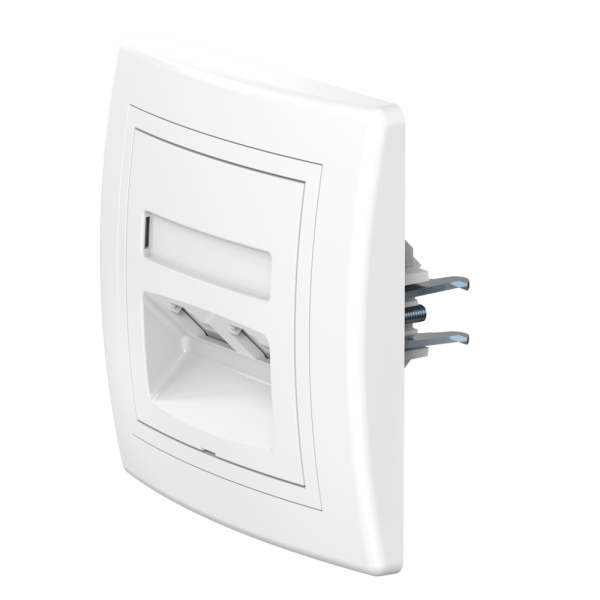 Розетка скрытой установки CADUCEUS ALING PRESTIGE с модулями Keystone 2хRJ12 6P4C, двойная, телефонная