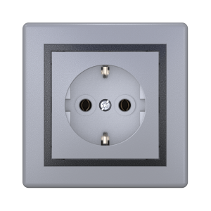 Розетка CADUCEUS ALING PRESTIGE скрытой установки с пластиковым основанием, с заземлением без шторок, 16А, 250В~