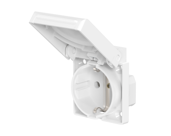 Розетка CADUCEUS ALING электрическая панельная, с крышкой, 16А, 250 В~