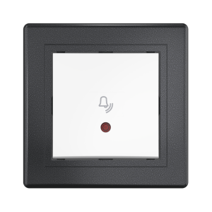 Выключатель скрытой установки CADUCEUS ALING PRESTIGE кнопочный, с символом «Звонок», с индикацией, 10А, 250В~