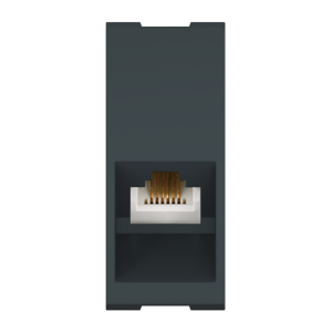 Розетка CADUCEUS ALING MODE телефонная, с модулем Keystone RJ12 6P6C cat.3, модульная, для скрытой проводки, механизм