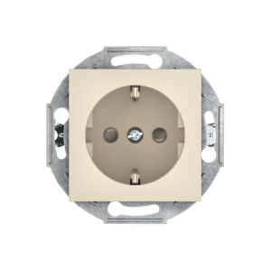 Розетка скрытой установки CADUCEUS ALING PRESTIGE, с заземлением, со шторками, с керамическим основанием, 16А, 250В~, механизм