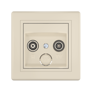 Розетка скрытой установки CADUCEUS ALING PRESTIGE антенная TV/FM, оконечная